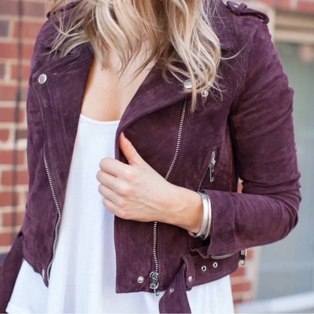 Blank NYC moto suede jacket